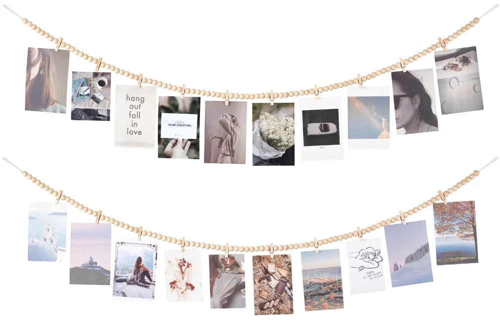 Hanging Photo Display, 2-pack, Brown