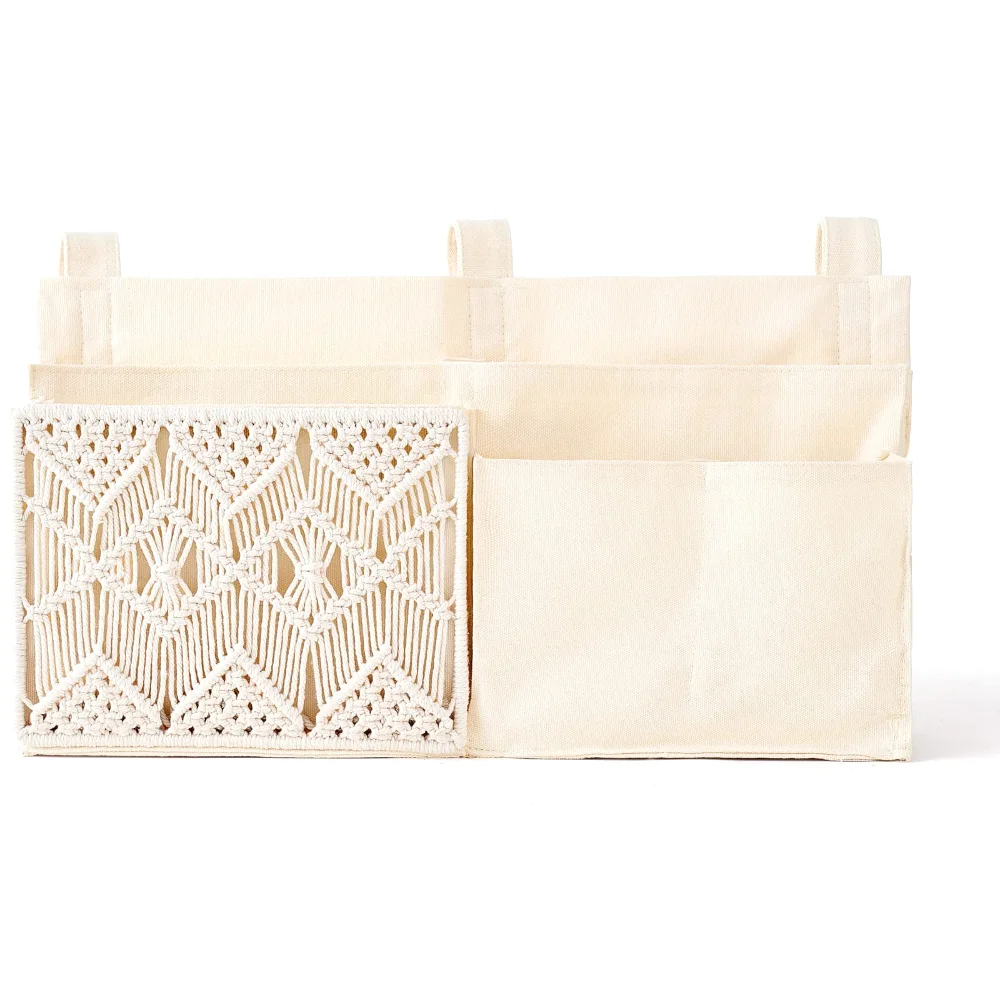 Bedside Caddy, 7 pockets, Ivory