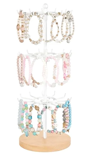3-Tier Bracelet Display Holder Wood